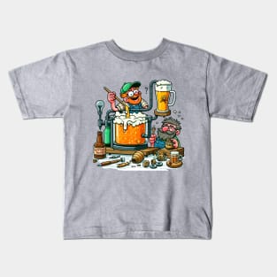 Crafting Men:  Craft beer Brewing Nuts & Bolts Kids T-Shirt